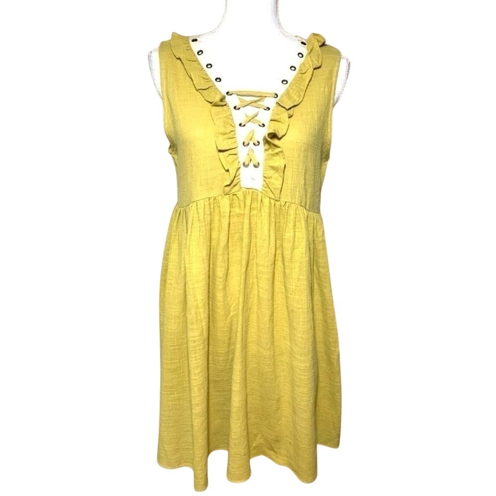 Hayden Los Angeles Sleeveless Midi Dress Boho Small 100% Cotton NWT